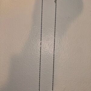 Silver Chain Necklace with Antler pendant